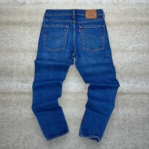 Vintage Y2K Big E Levis 510 Jeans 30x34 Slim Fit Tapered Ankle Dark Wash Denim